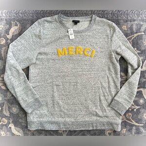 Talbots Merci' Bouclé Embroidered Sweatshirt